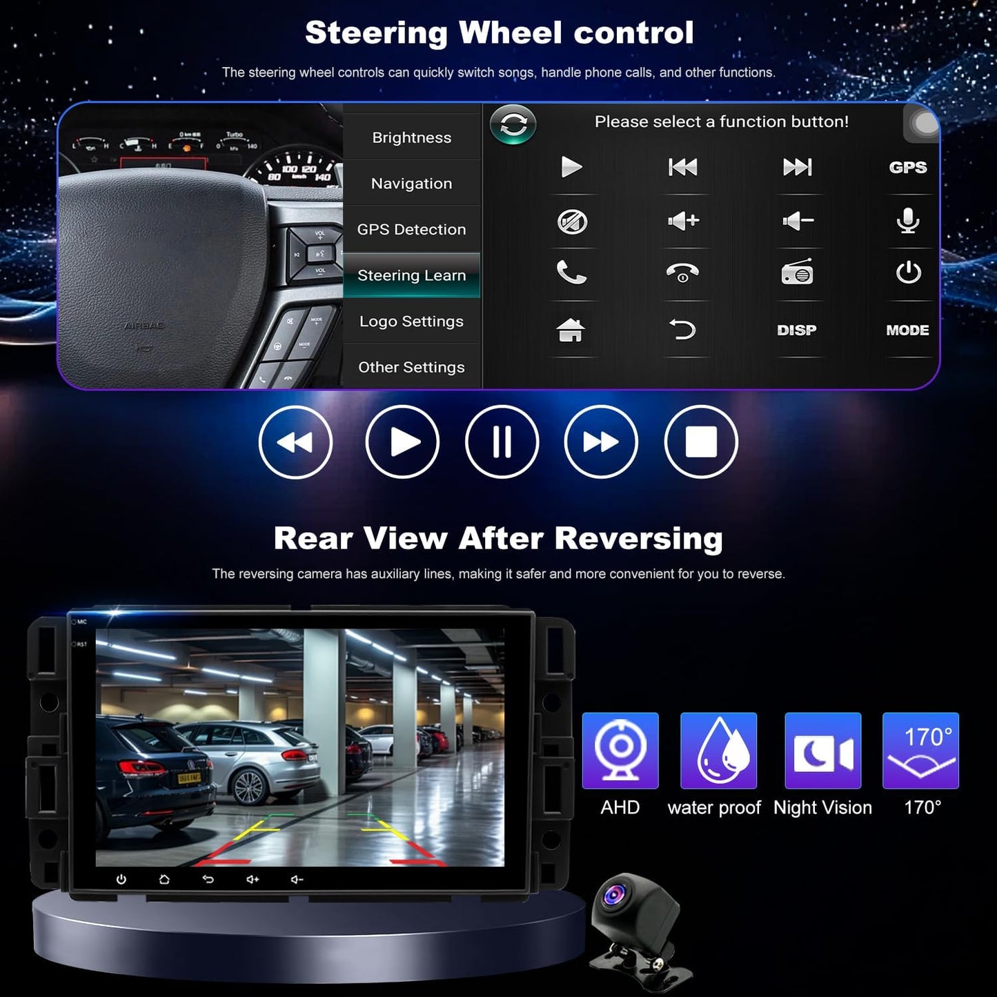 5GWifi Upgrade Radio for GMC Sierra Chevy Silverado 1500/2500/3500 2007-2013, Express Van 1500/2500/3500 2013-2025, Tahoe Yukon 2007-2014, Impala 8"Touchscreen Stereo Wireless Carplay Android Auto GPS