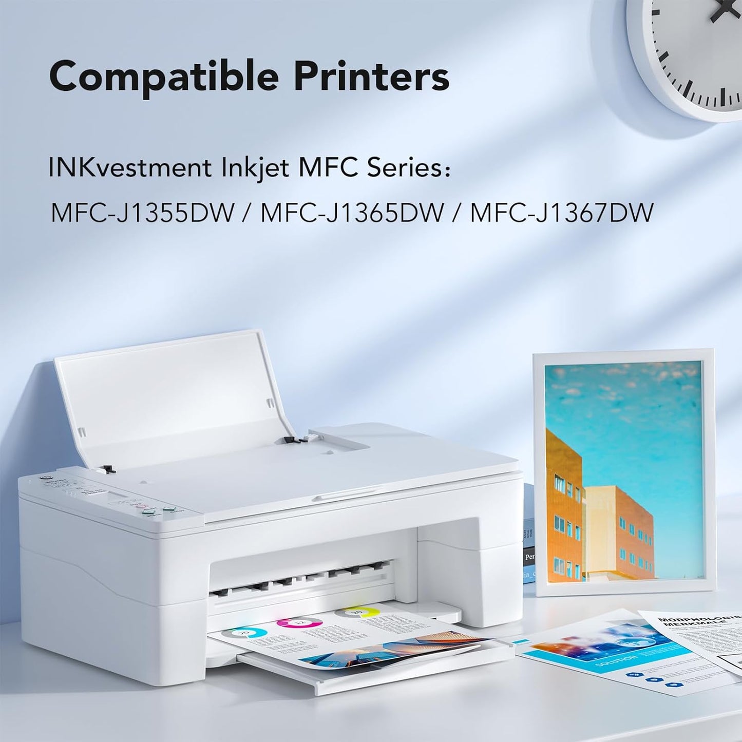 LC504 LC504XL Ink Cartridges Combo Pack Replacement for Brother LC 504 504XL High Yield Ink Cartridges Replacement for Brohter INKvestment MFC-J1355DW MFC-J1365DW MFC-J1367DW Printer, 4 Pack(B/C/M/Y)