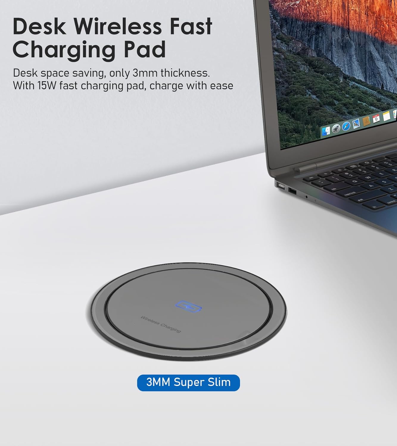 ANNQUAN 4.75" Pop Up Outlet with 65W USB-C,15W Wireless Charger,4 Outlets,3 USB Ports,Pop Up Countertop Receptacle Outlet for Home Office Kitchen Black 12 Amp(Standard)