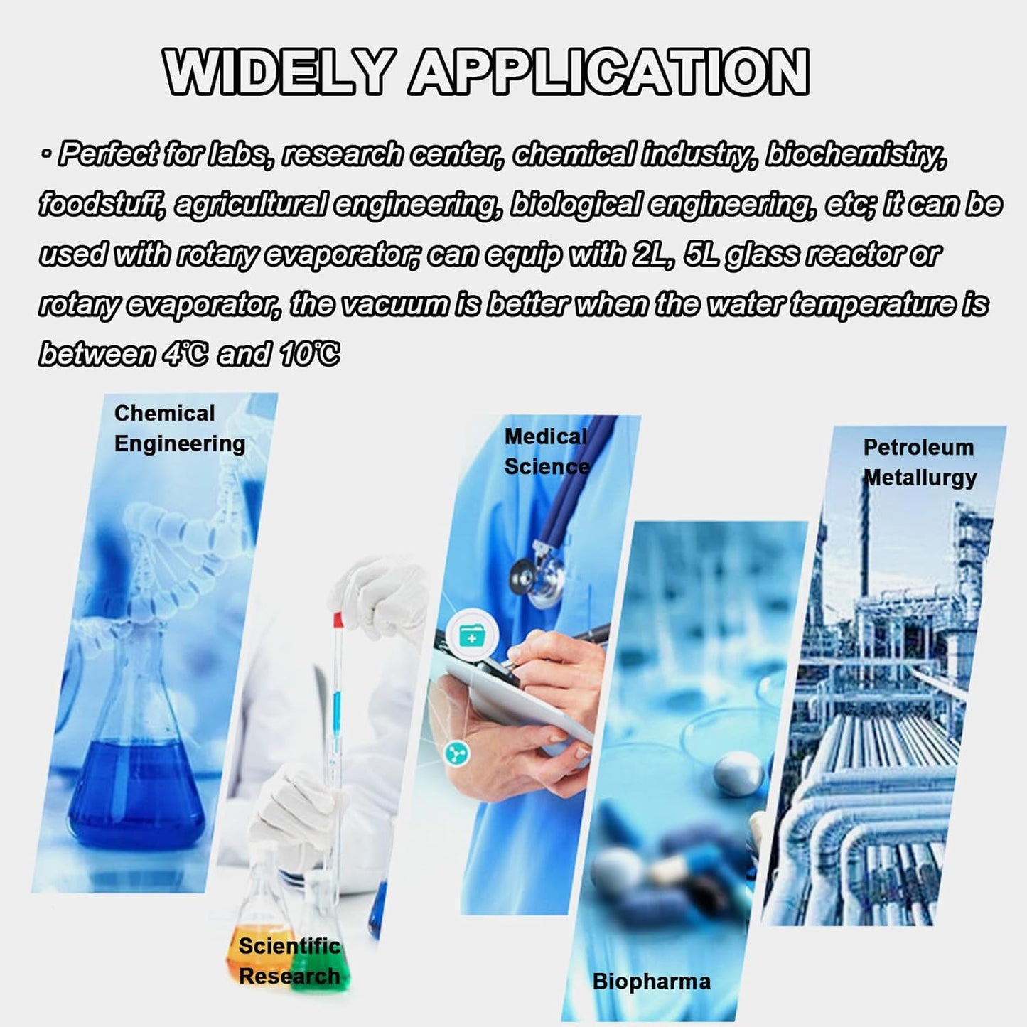 INTBUYING Water Circulating Vacuum Pump with 15L Water Tank Flow Rate 90L/min Water Circulation for Lab Chemistry Equipment