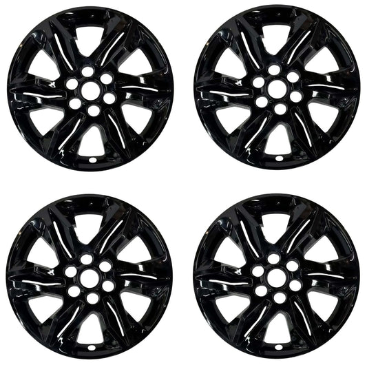 18-inch Wheel Skins Compatible with Ford Chevy Blazer 2019 2020 2021 2022 ；Set of 4 Pack Wheel Covers；Glossy Black
