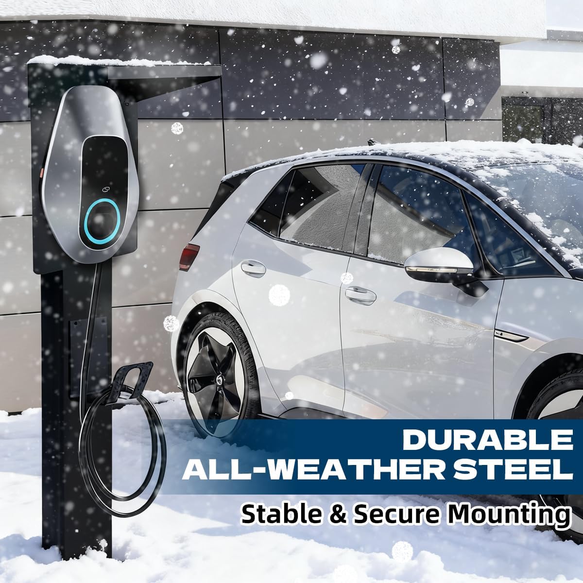 Cold Rolled Steel Charging Station Column - Weather-Resistant for Outdoor/Indoor Use EV Charge Stand Charging Pillar for Tesla