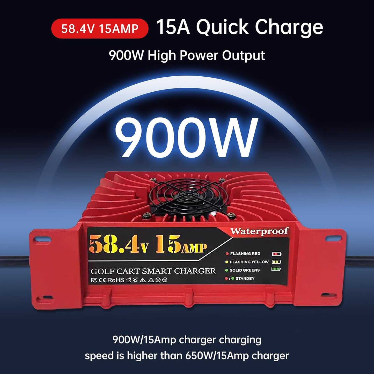 58.4v 15amp 900W Golf Cart Battery Charger