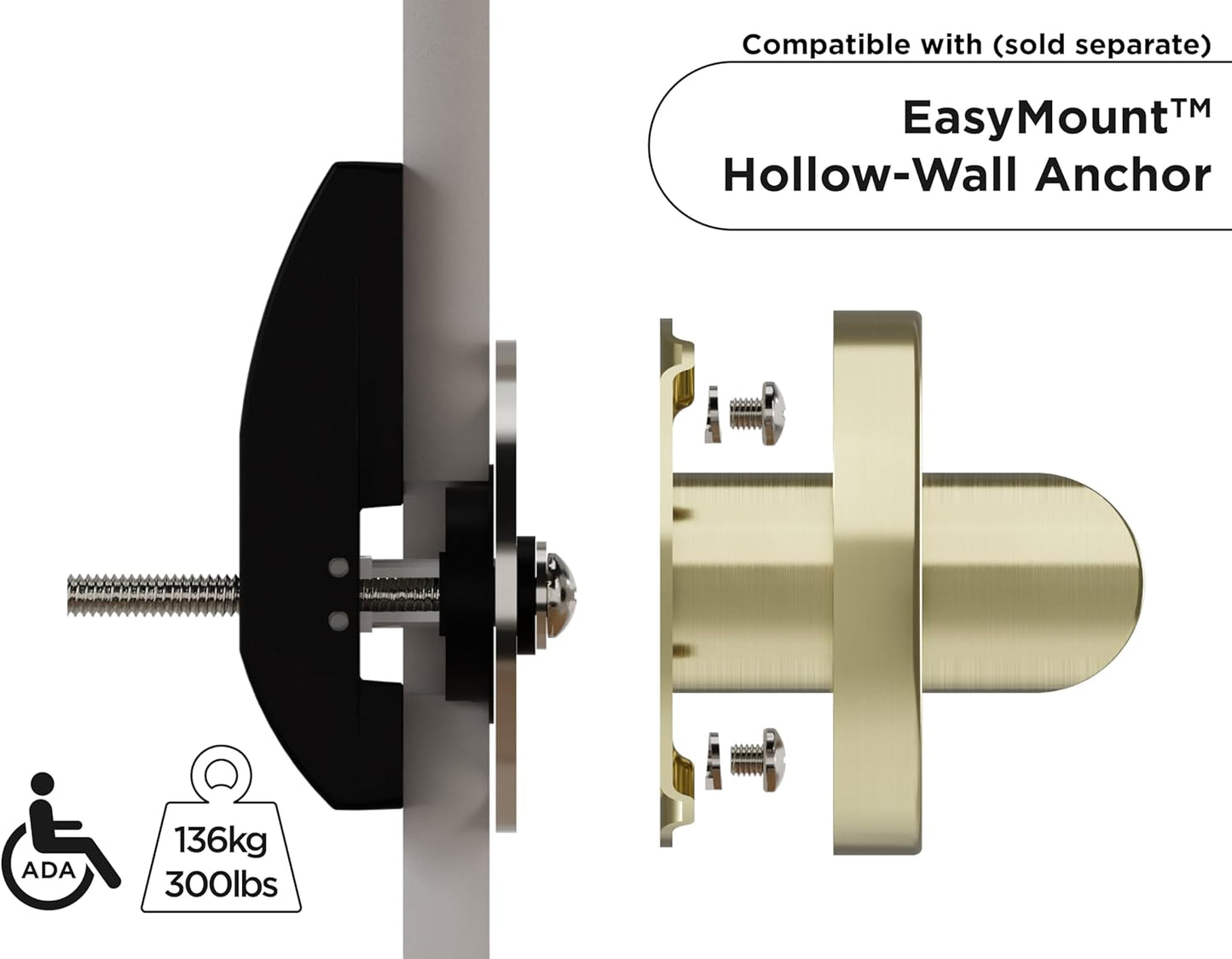 HEALTHCRAFT 24" Miter Grab Bar, ADA Compliant Bathroom Safety Bar, Stainless Steel Shower Handle, 500 lb Support, Modern Bathroom Rail for Shower, Tub & Toilet Wall (1, Gold Brushed, 24 Inch) Gold Brushed 24 Inch 1