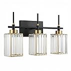 Torondo Modern Crystal Bathroom Lighting Fixtures, Orange Bathroom Wall Light Fixtures Vanity Lights