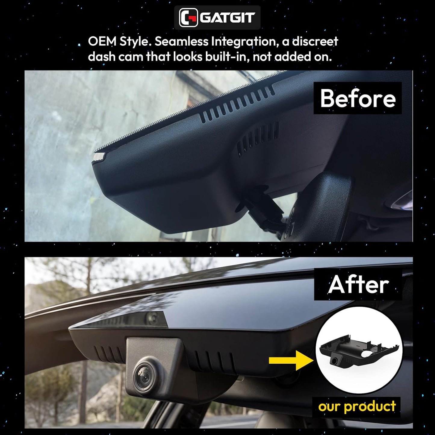 Front 4K Dash Cam Suitable for Hyundai Ioniq 5 2025-2026 (with 7 Vents) & 2025 Ioniq 5 N,OEM Dash Camera,2160P Video HDR,5.8G WiFi&APP,GPS,G-Sensor