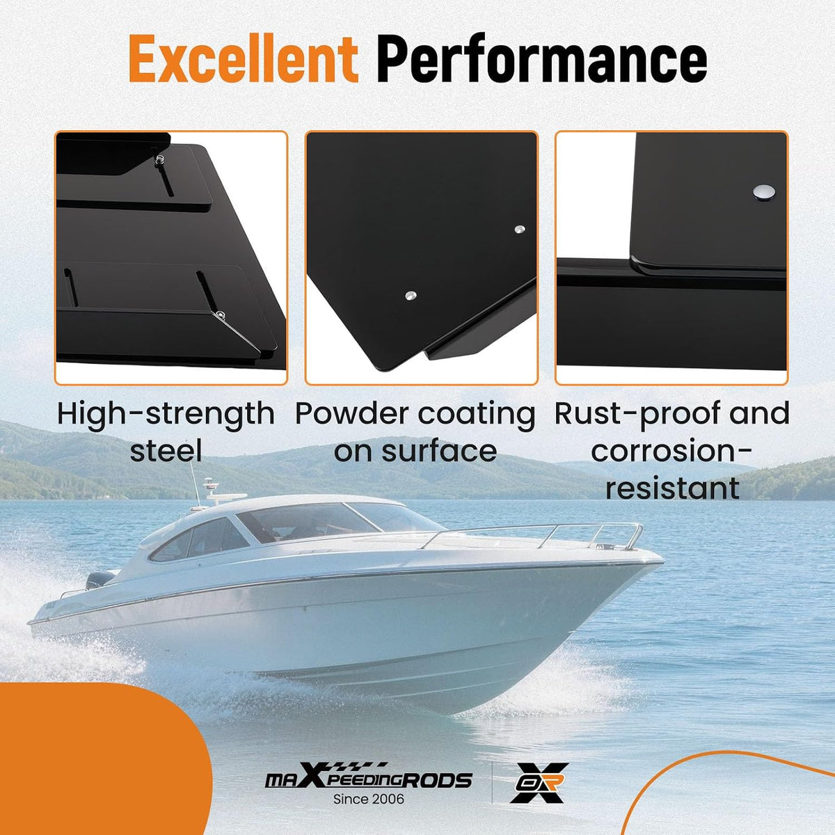 maXpeedingrods Pontoon Accessory Mount for Grill & Anchor Winch