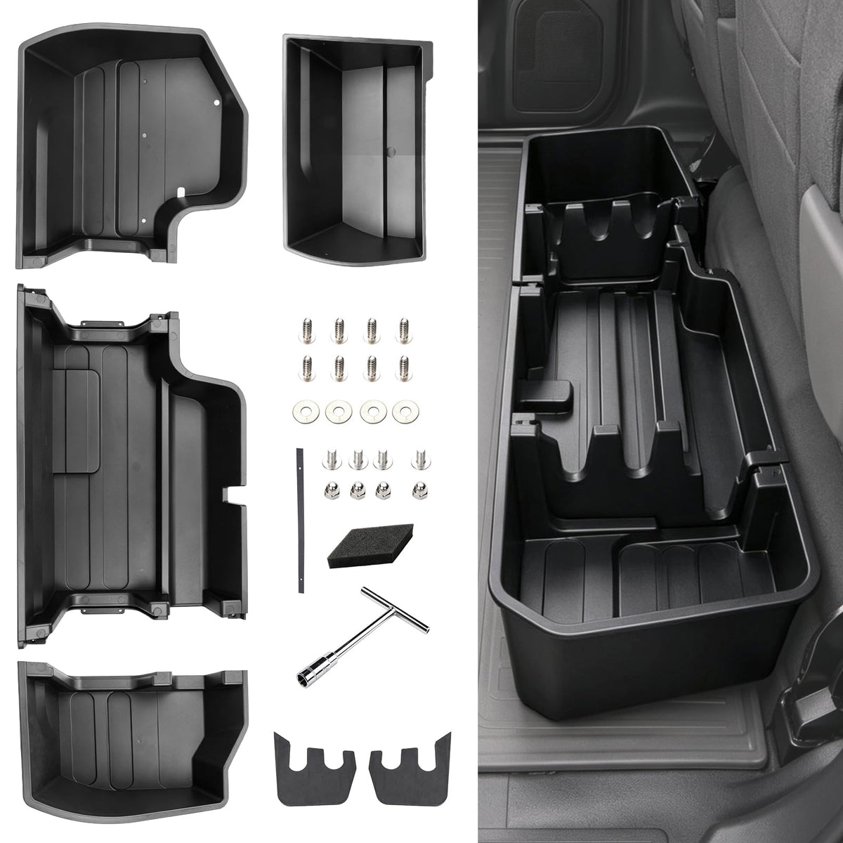 Under Seat Storage for 2019-2026 Silverado/Sierra Crew Cab