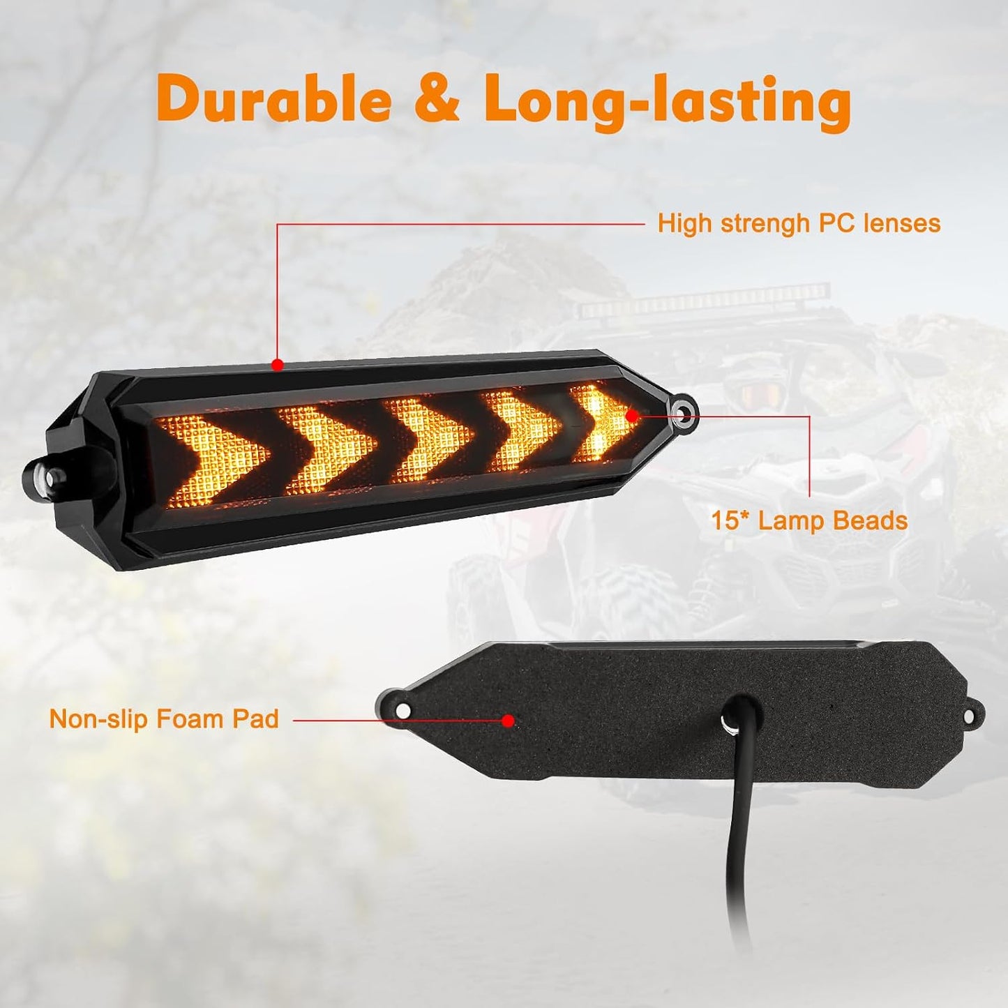 UTV Arrow Design Turn Signal Kit with Horn, Plug and Play, Rocker Switch