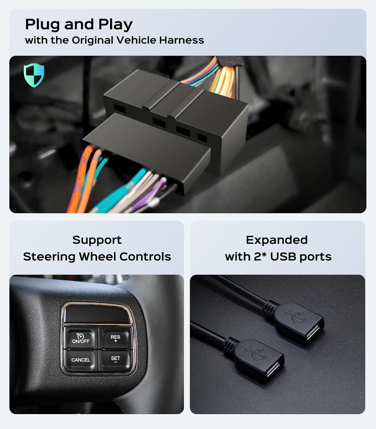 11.5 Inch 8-Core Car Stereo Radio for Jeep Wrangler JK, Compass, Grand Cherokee, Dodge Ram, Support Wireless CarPlay & Android Auto, 5G WiFi, HD Touchscreen, GPS Navigation, HD Backup Camera