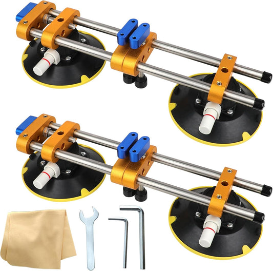 2 Pack Seamless Seam Setter with 6 inch Vacuum Suction Cups, Granite Seam Setter for Countertop Joining & Leveling, Seam Joiner for Stone,