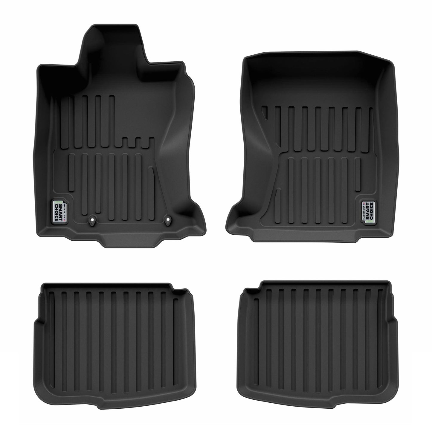 Smart Choice Car Floor Mats Custom fit for 2020-2025 Subaru Outback/Legacy - Made in USA - Black - Full Set 1st & 2nd Row