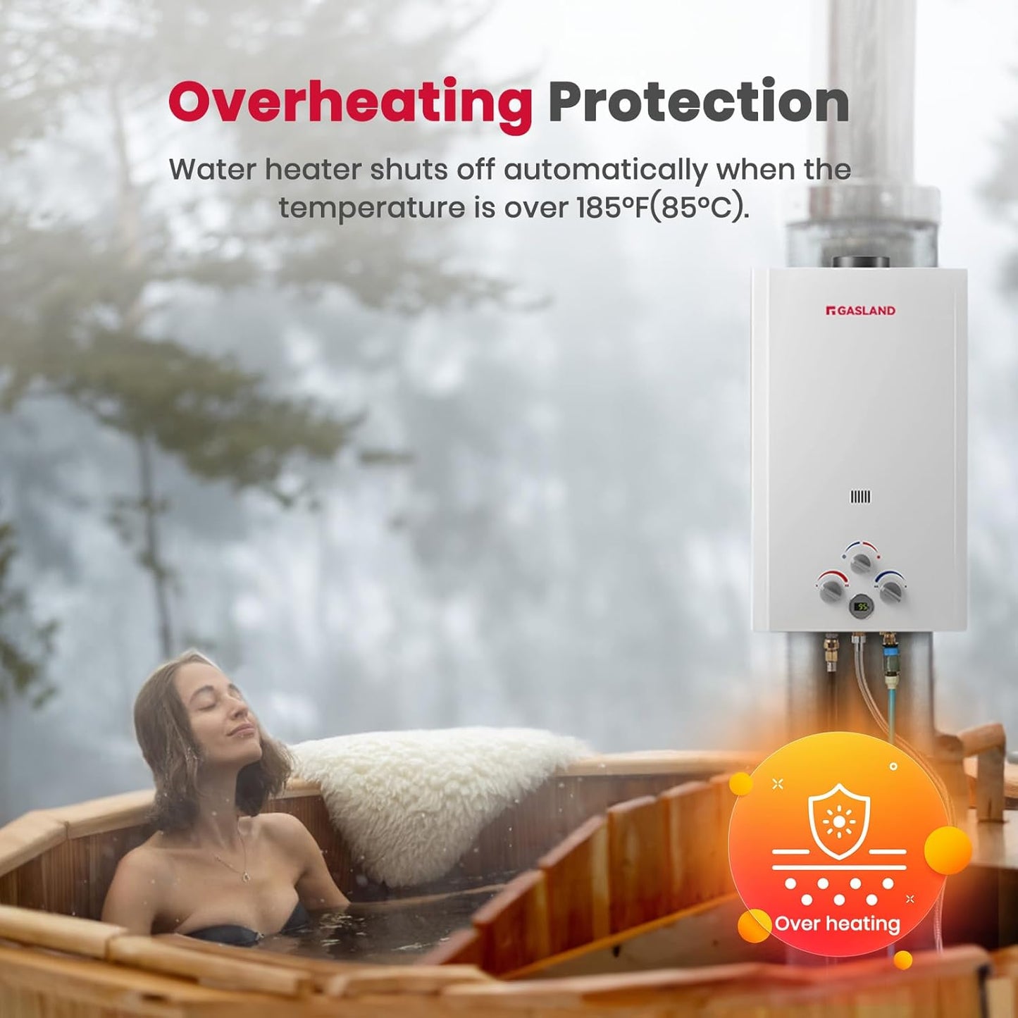 GASLAND Outdoors Propane Tankless Water Heater 16L, 4.22GPM Outdoor Camping Gas Water Heater, On Demand Hot Water Hea