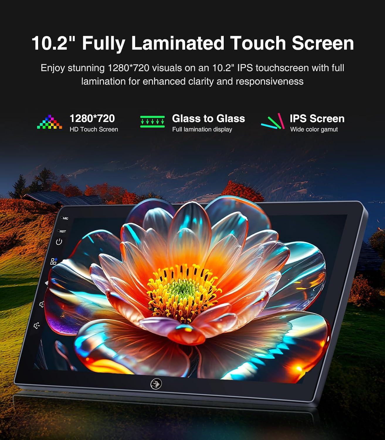 10 inch Touchscreen Car Stereo Radio for Dodge Ram 1500 2500 3500 2006-2012 Replacement Dash Kit w/Wired Wireless CarPlay Android Auto Navigation Linux Head Unit