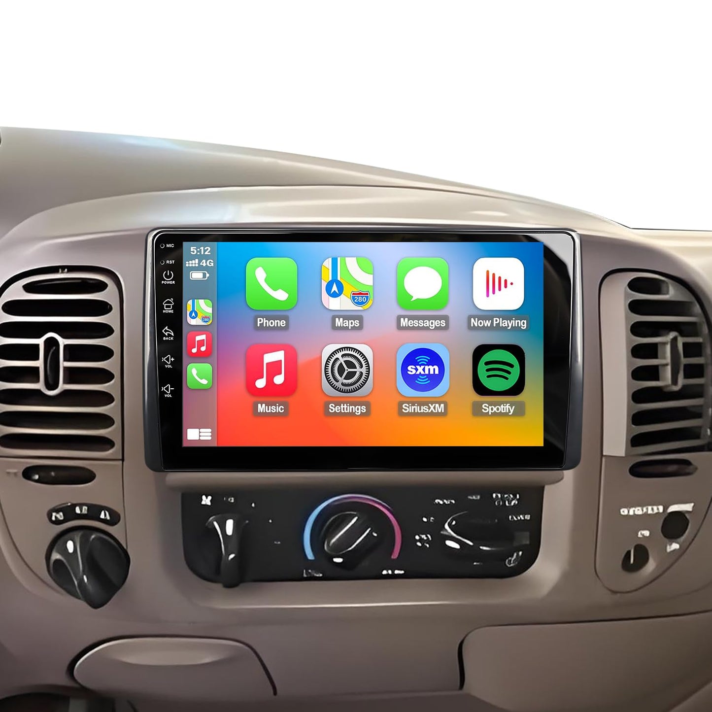 QLED Radio for Ford F150 1999 2000 2001 2002 2003 Upgrade,Touch Screen Stereo Replacement,Wireless carplay Android auto,Free Camera