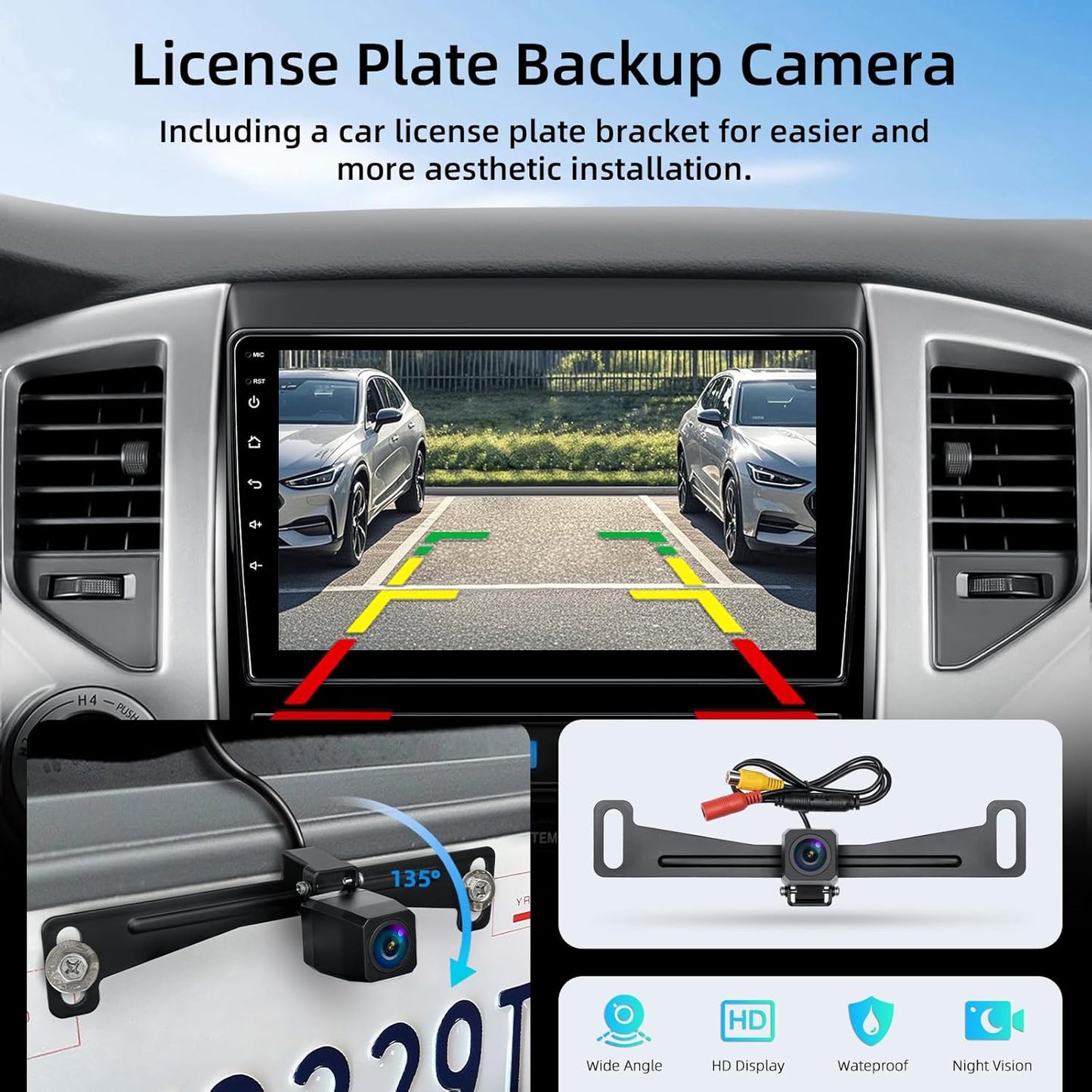 Car Radio Stereo for Toyota Tacoma 2005-2015,Android 15 2+64G 9" Touch Screen Radio with CarPlay Android Auto Bluetooth GPS Navigation HD Backup Camera