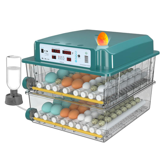 Incubators for Hatching 120 Eggs, Egg Incubator with Automatic Egg Turning and Humidity Monitor, Temperature Control, 5 Automatic Incubation Modes