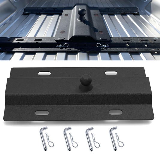 Gooseneck Ball Plate for Industry-Standard 5th Wheel Rails | 5th Wheel to Gooseneck Adapter with 2-5/16 Inch Ball Universal Gooseneck Hitch for Pickup Truck Bed 30,000 lbs