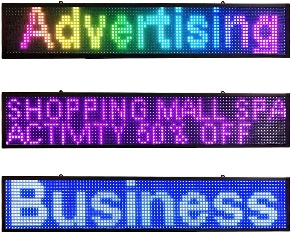 Led Sign with WiFi, RGB Full Color Sign with High Resolution and New SMD Technology. Perfect Solution for Advertising (40&