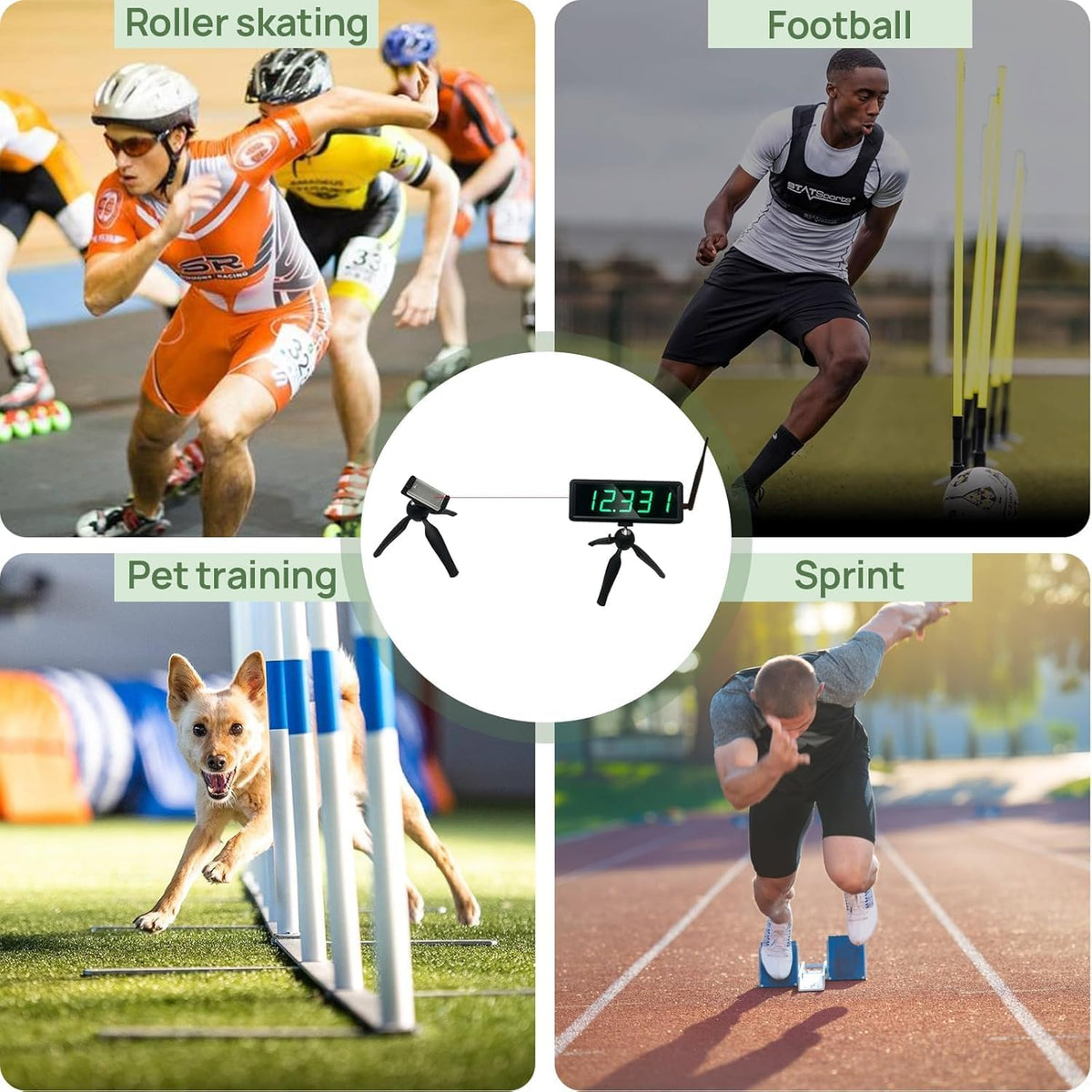 YZ Laser Timer for Sprints, Laser Sprint System, Track Laser Timer Stopwatch, Lap/Speed Training/Track Field/Running/Football 1 timer