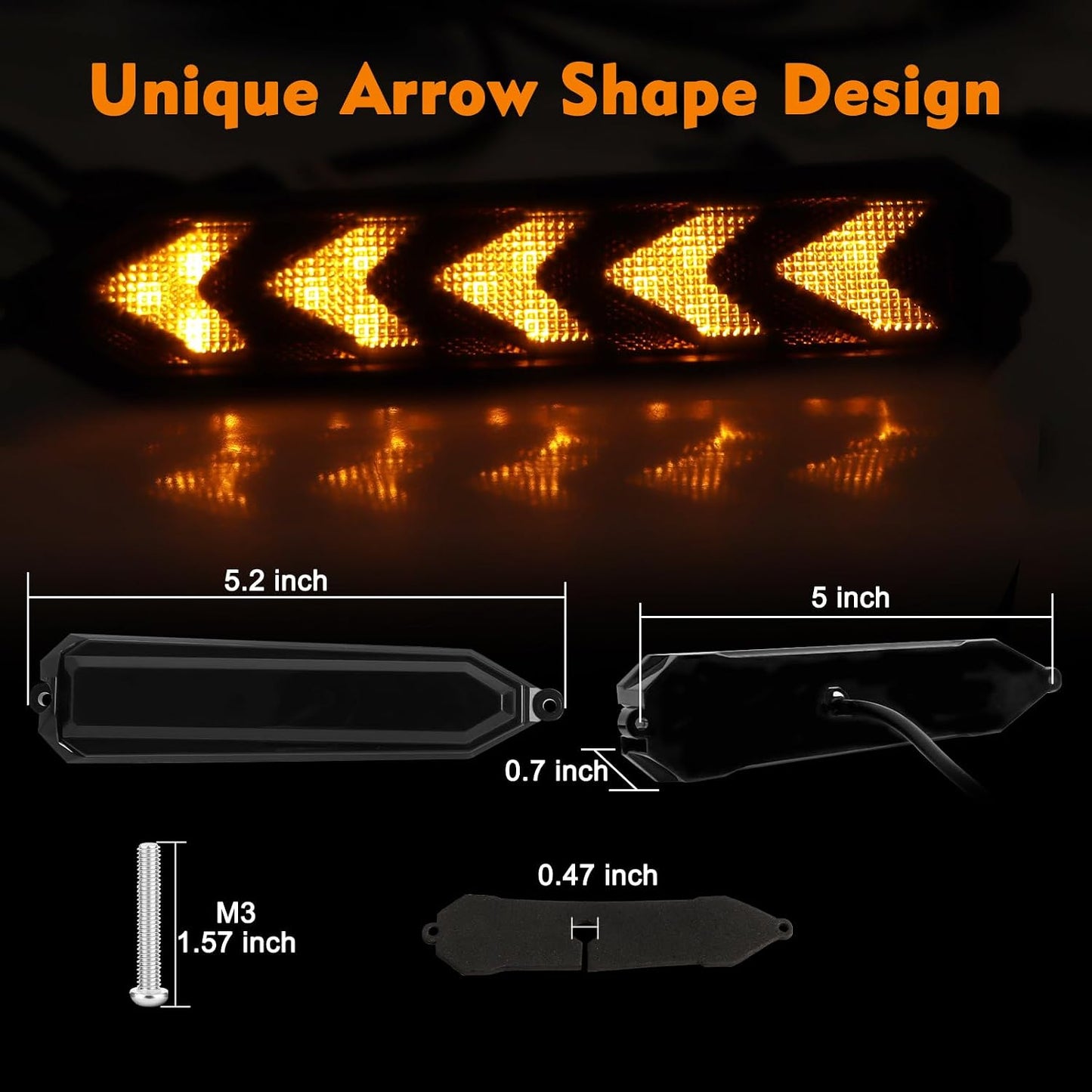UTV Arrow Design Turn Signal Kit with Horn, Plug and Play, Rocker Switch