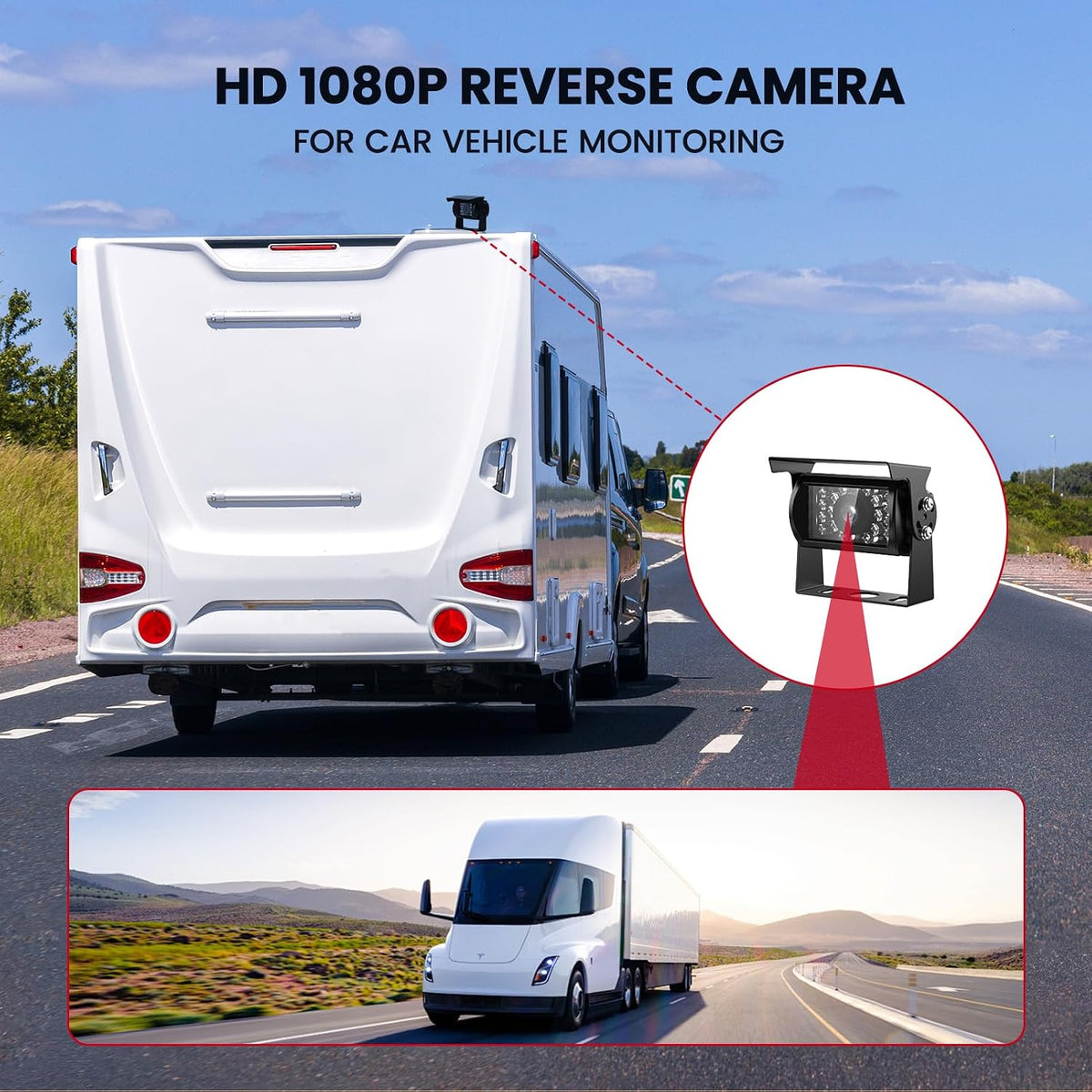 HD 1080P 7" Wired Backup Camera