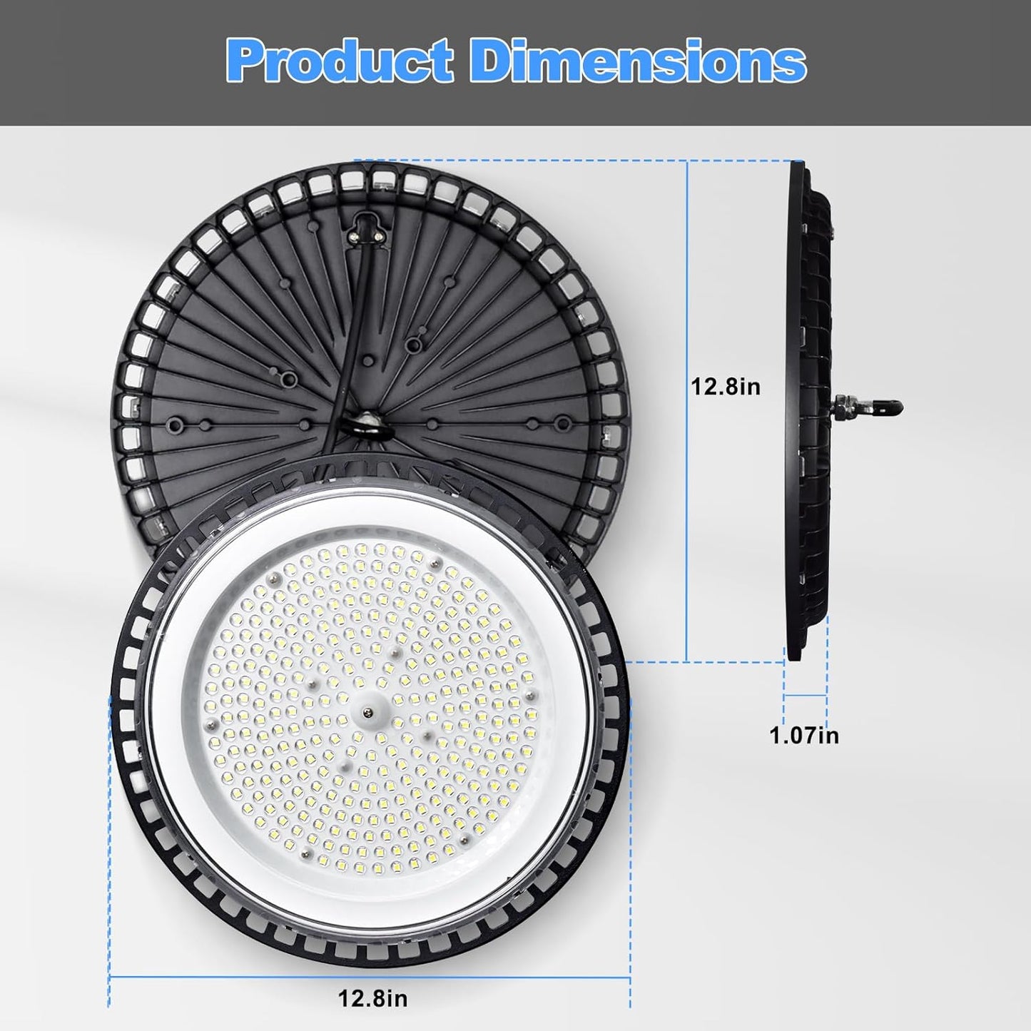 ONLYLUX LED High Bay Light 200w, LED Garage Lightsing, LED Shop Lights 5000K Daylight 30000LM 6 Pack, UFO LED Highbay Lights with US Plug, IP65