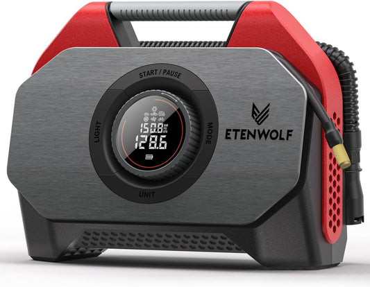 Cordless Tire Inflator Portable Air Compressor, 160 PSI Air Pump for Car Tires with 15600 mAh Battery