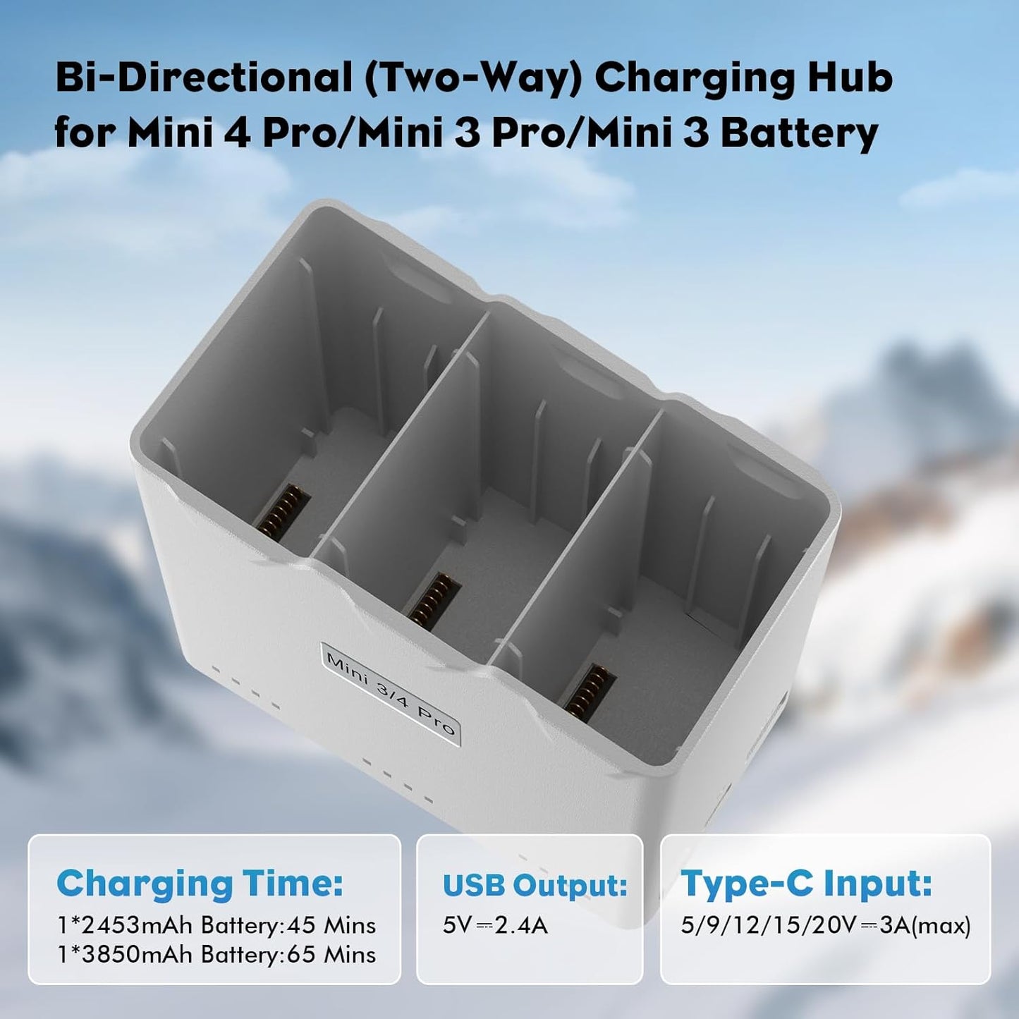 Intelligent Flight Battery Plus(2 Packs) with Bi-Directional Charging Hub for DJI Mini 4 Pro/Mini 3/Mini3 Pro,3850mAh 47 Mins Flight Time Upgrade 2025 2 Batteries with Charger