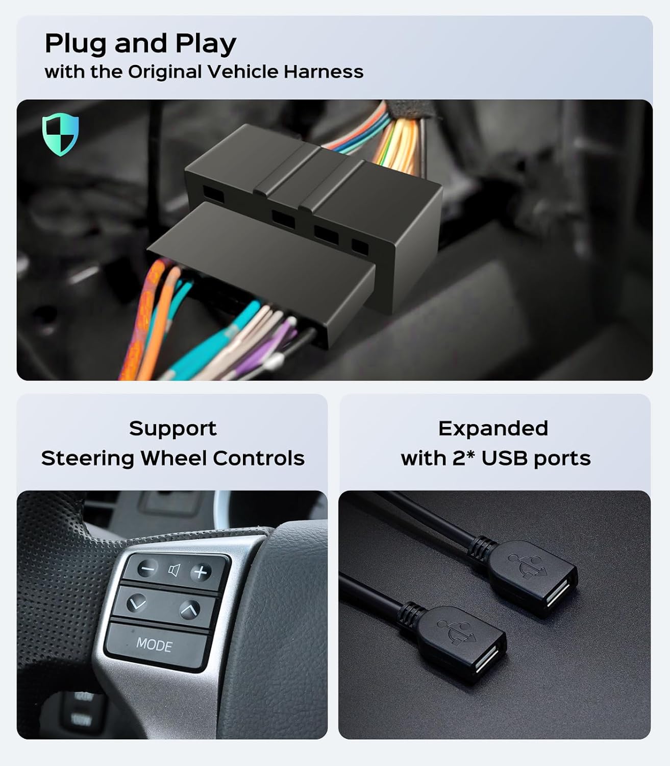 9 Inch Car Stereo Radio for Toyota Tacoma 2005-2015, Wireless CarPlay & Android Auto, 5G WiFi GPS Navigation, IPS HD Touch Screen, Bluetooth FM Radio SWC, Plug and Play, with 1080P Backup Camera