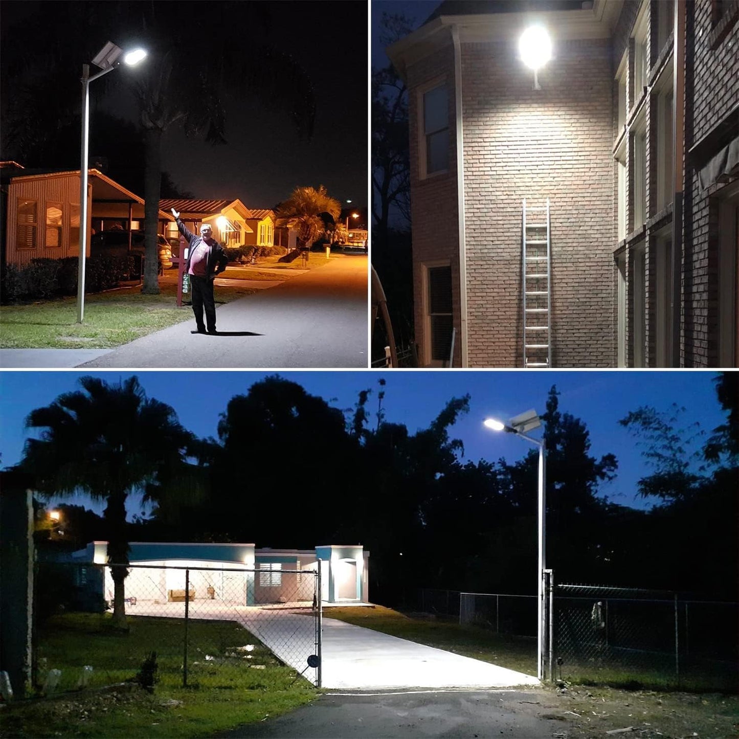 JOYEYE 800W Solar Street Light Outdoor 50000 Lumens Motion Sensor Dusk to Dawn 6500K LED Street Lights Solar Powered with Remote Control for Yard,