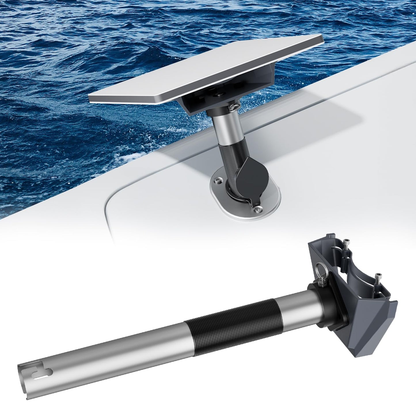 Starlink Mini Mount, Marine-grade 360° Swive Fishing Rod Holder Mount for Satellite Dish, Heavy-Duty & Lockable Starlink Mini Mounting Kit Starlink Mini Accessories for Boats Yachts Sailboats Trawlers