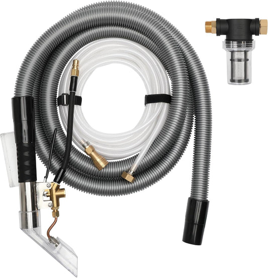 Universal Upholstery Tool with Wand and Hose, Shop Vac Extractor Kit, Converts Vacuum to Carpet and Upholstery Extractor