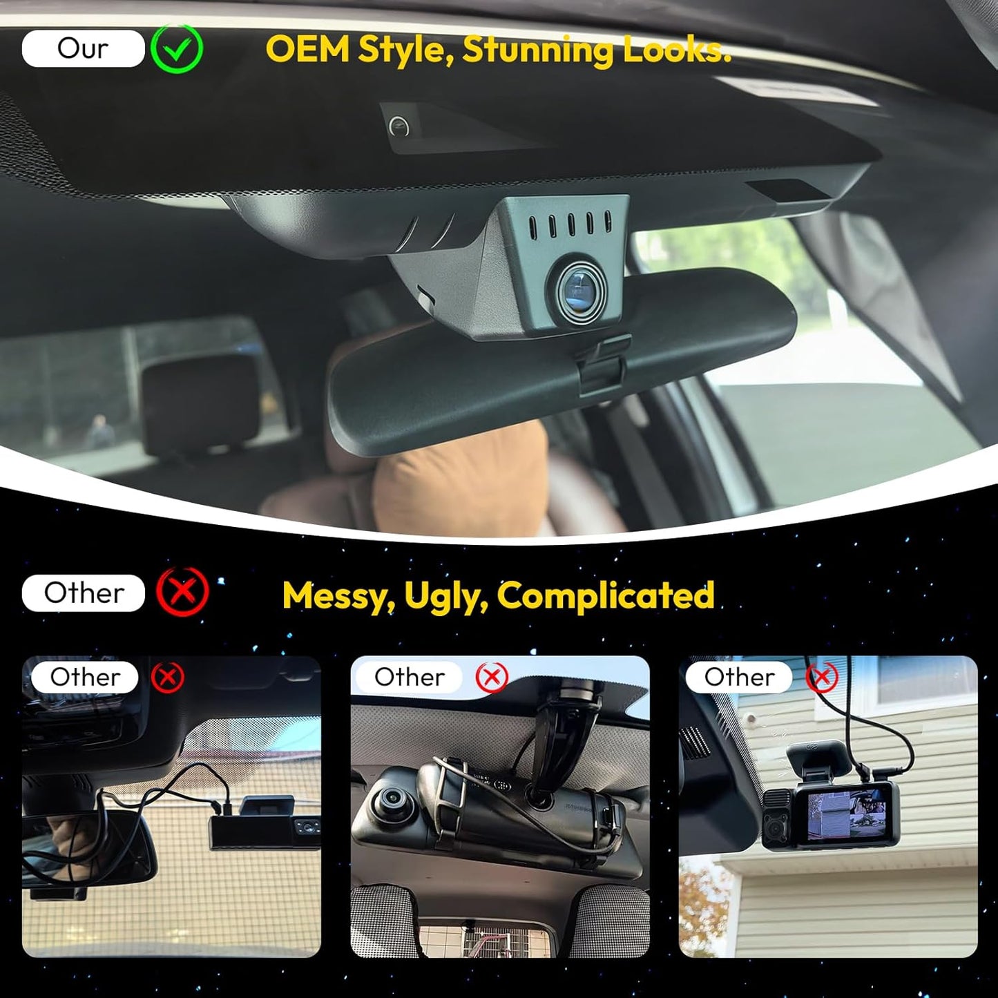 Front 4K Dash Cam fit for Toyota Tacoma 2024 2025 2026 TRD SR SR5 Sport Pre-Runner Off Road Limited & Tacoma Hybrid,2160P Video HDR,OEM Look Camera,5.8GWiFi APP,GPS,Plug&Play,G-Sensor