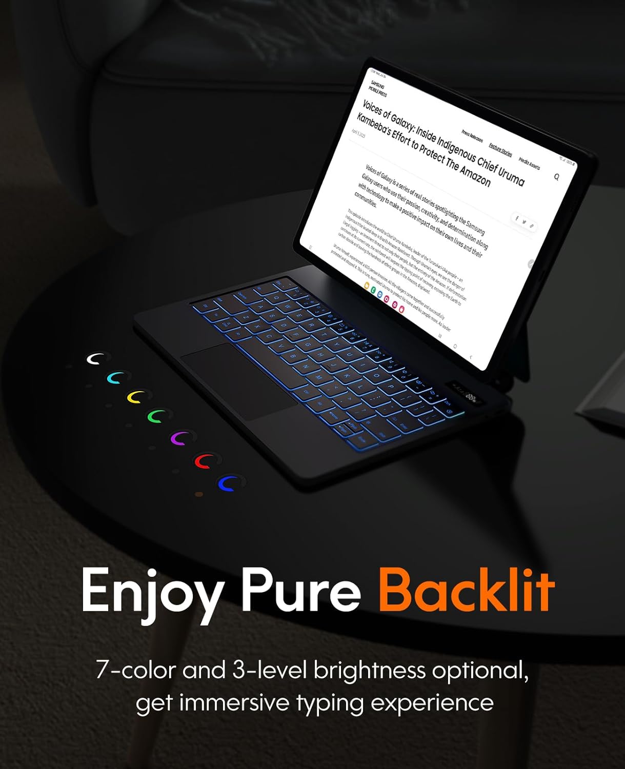 Magic-Style Keyboard Case for Samsung Galaxy Tab S9 FE 5G 10.9', S9/S8/S7 11', Floating Cantileve