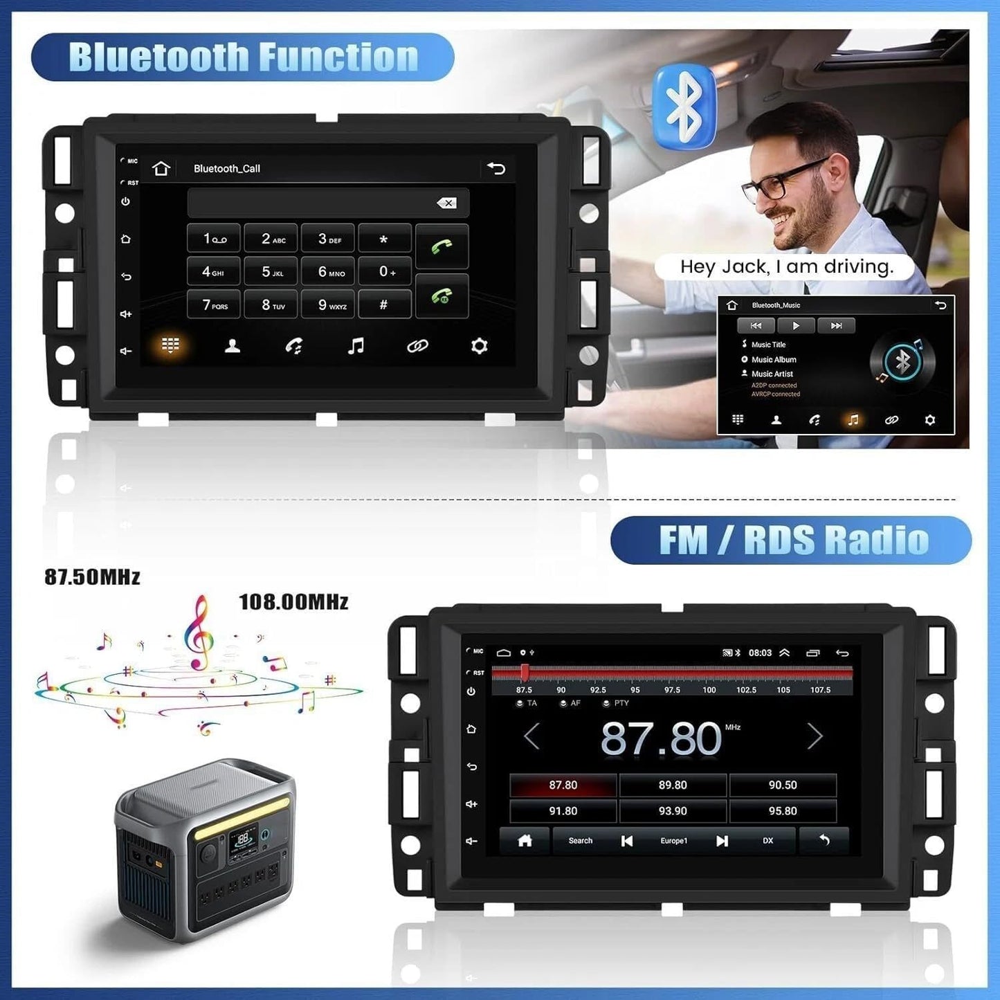 Android 13 Car Radio Stereo for Chevy Chevrolet Impala 2006-2013 Upgrade 7inch IPS Touch Screen Head Unit Wireless CarPlay Android Auto Mirror Link Bluetooth GPS Navi WiFi FM RDS SWC Backup Camera 2+32G One SIze