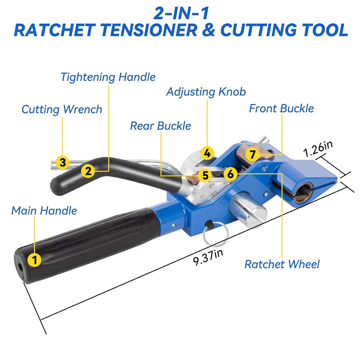 Stainless Steel Banding Strapping Kit with Ratchet Tensioner/Cutter, 100FT3/4' 304 Steel Banding Coil with Blue Tray, 100PCs Buckle, 1H