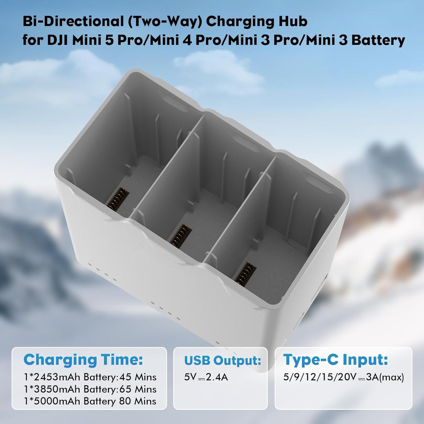 Intelligent Flight Battery Plus(2-Pack) with Bi-Directional Charging Hub for DJI Mini 5 Pro 5000 mAh 47 Mins Flight Time Upgrade 2026 (2 Batteries with Charger)