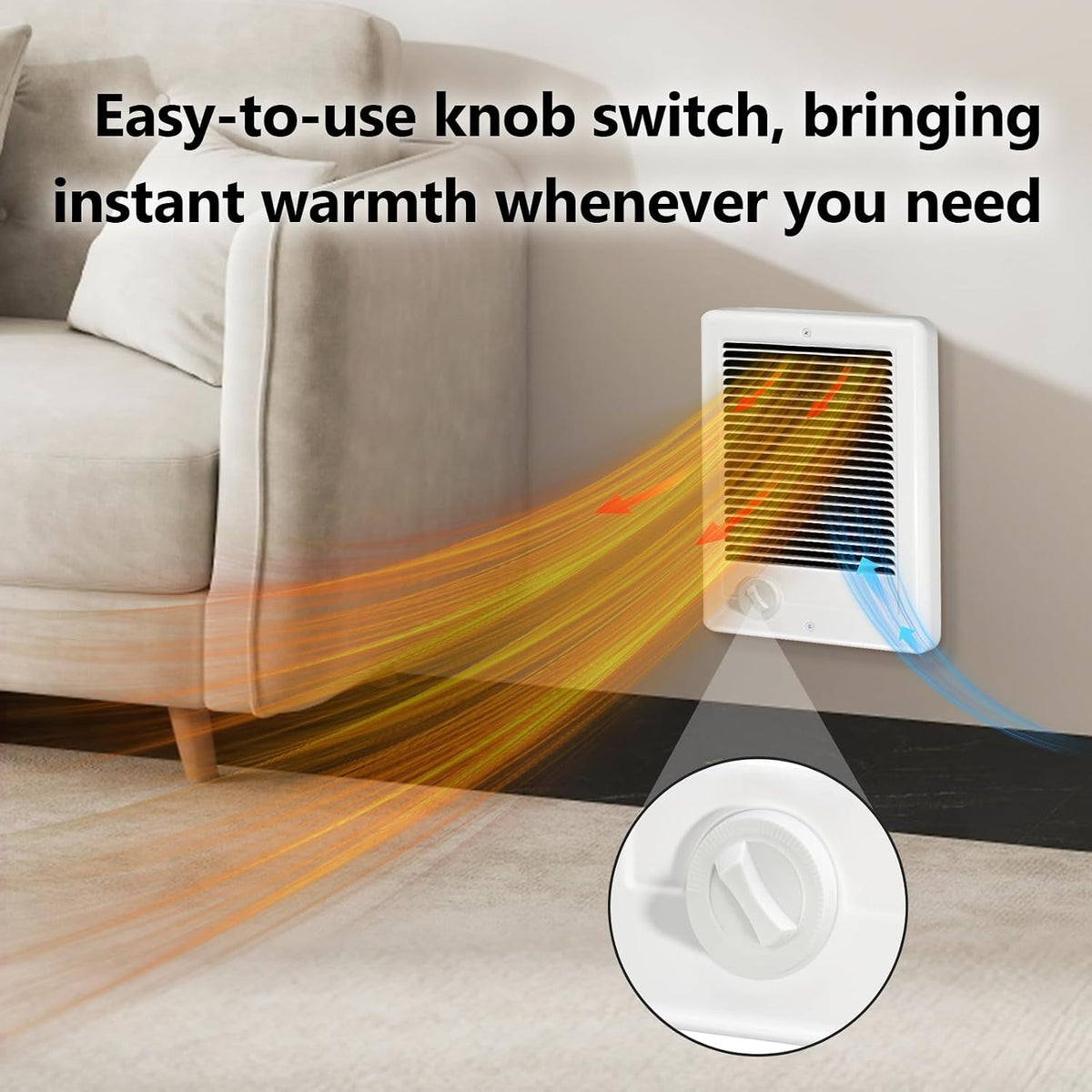 CSC151TW Electric Wall Heater Complete Unit with Thermostat (Part: 67509)