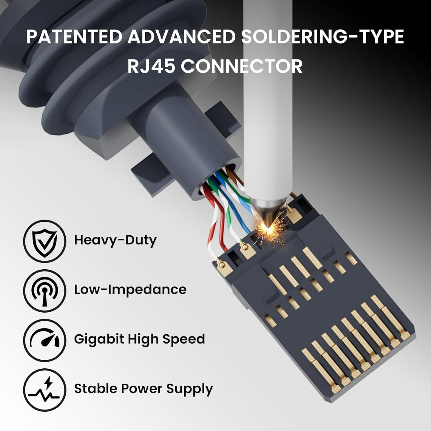 Starlink Gen 3 Compatible Cable, Replacement Standard V3 Cable 45M/147FT Waterproof Outdoor Gray