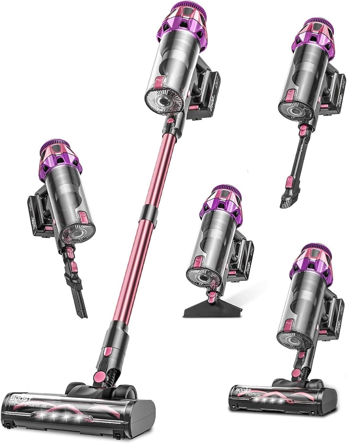 Cordless Vacuum Cleaner, 50KPa 45Mins 9-in-1 Self-Standing Stick Vacuum