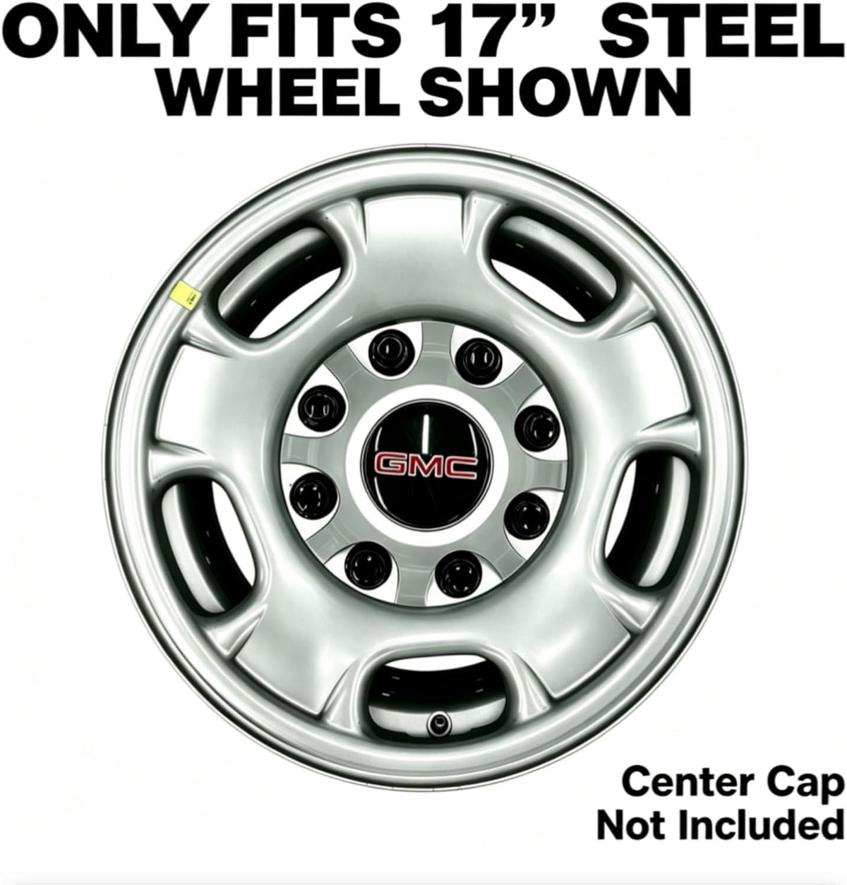 17 Inch Chrome Silver Wheel Skins for 2011-2026 Chevy Silverado/GMC Sierra 2500HD 3500HD, Fits OEM Steel Wheel GM#9597724 | Interchange 560-08095, Snap-On ABS Wheel Covers 4-Pack