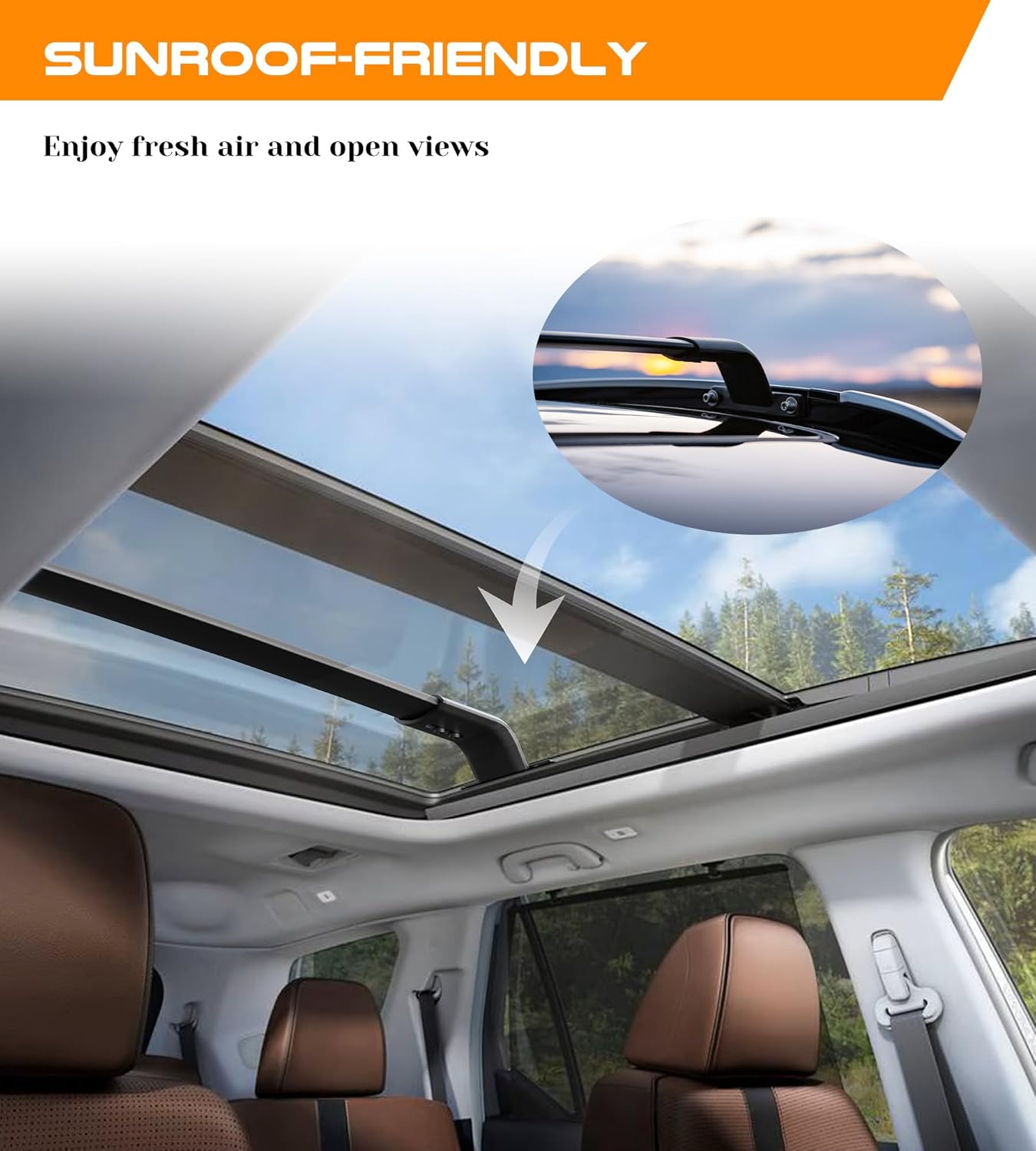 Snailfly Roof Rack Cross Bars Fit for 2024-2026 Chevy Chevrolet Trax with Side Rails (LT / 2RS / ACTIV), Easy Install & Disassemble 220 lbs Aluminum Crossbars Cargo Carrier for Bike Kayak Skis