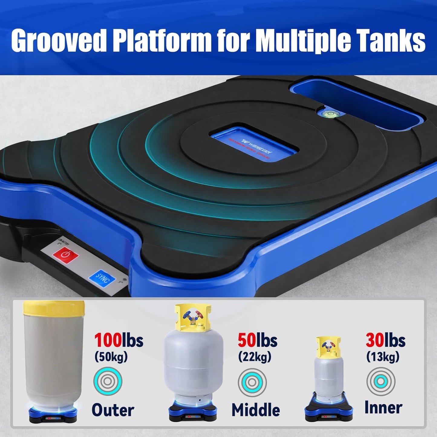 Wireless Refrigerant Scale 220 lbs for HVAC, Digital Freon Charging Scale with Remote Control, High Accuracy HVAC AC Scale for Automotive, Residential & Commercial Refrigeration Recovery
