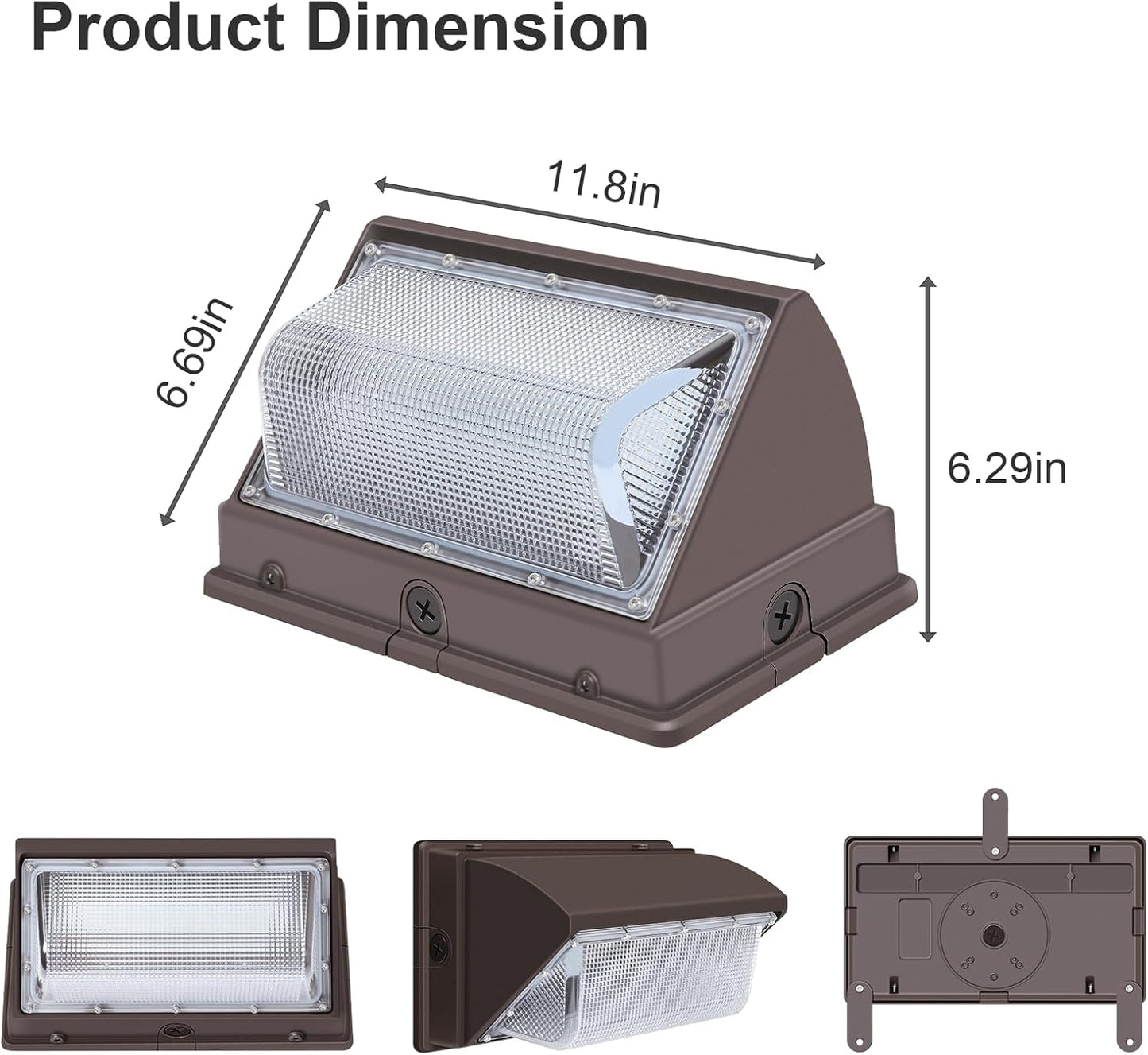 LED Wall Pack Light 120Watt, Outdoor Super Bright 15840 Lumen Wall Pack, Wall Mounted Pack Light 5000K Waterp