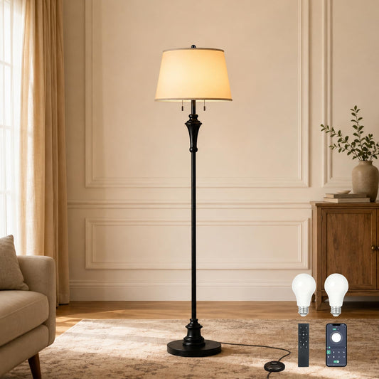 58’’ Remote Control Floor Lamps (E26 Bulbs Included)