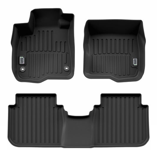 Smart Choice Car Floor Mats Custom fit for 2023-2026 Honda CR-V/CR-V Hybrid - Made in USA - Black - Full Set 1st & 2nd Row