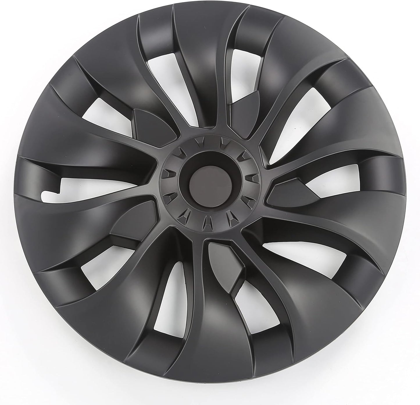 ROADARMOUR (US Business) FitsTesla Model 3, 18 Inch Matte Black Hubcap Wheel Cover (4 PCS) Long Range Improvement Uberturbine Style 2017-2023 Model 3