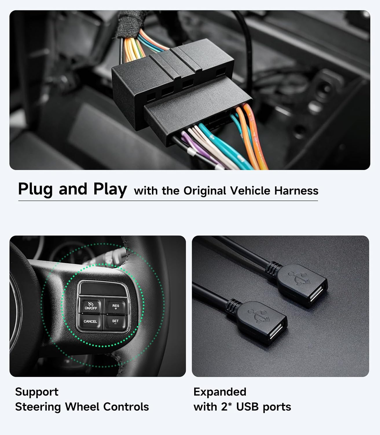 10.2" Car Radio Stereo GPS Navigation System for Jeep Compass Patriot 2010 2011 2012 2013 2014 2015 2016, Wireless CarPlay Android Auto, 5G WiFi, AHD Backup Camera, Plug & Play