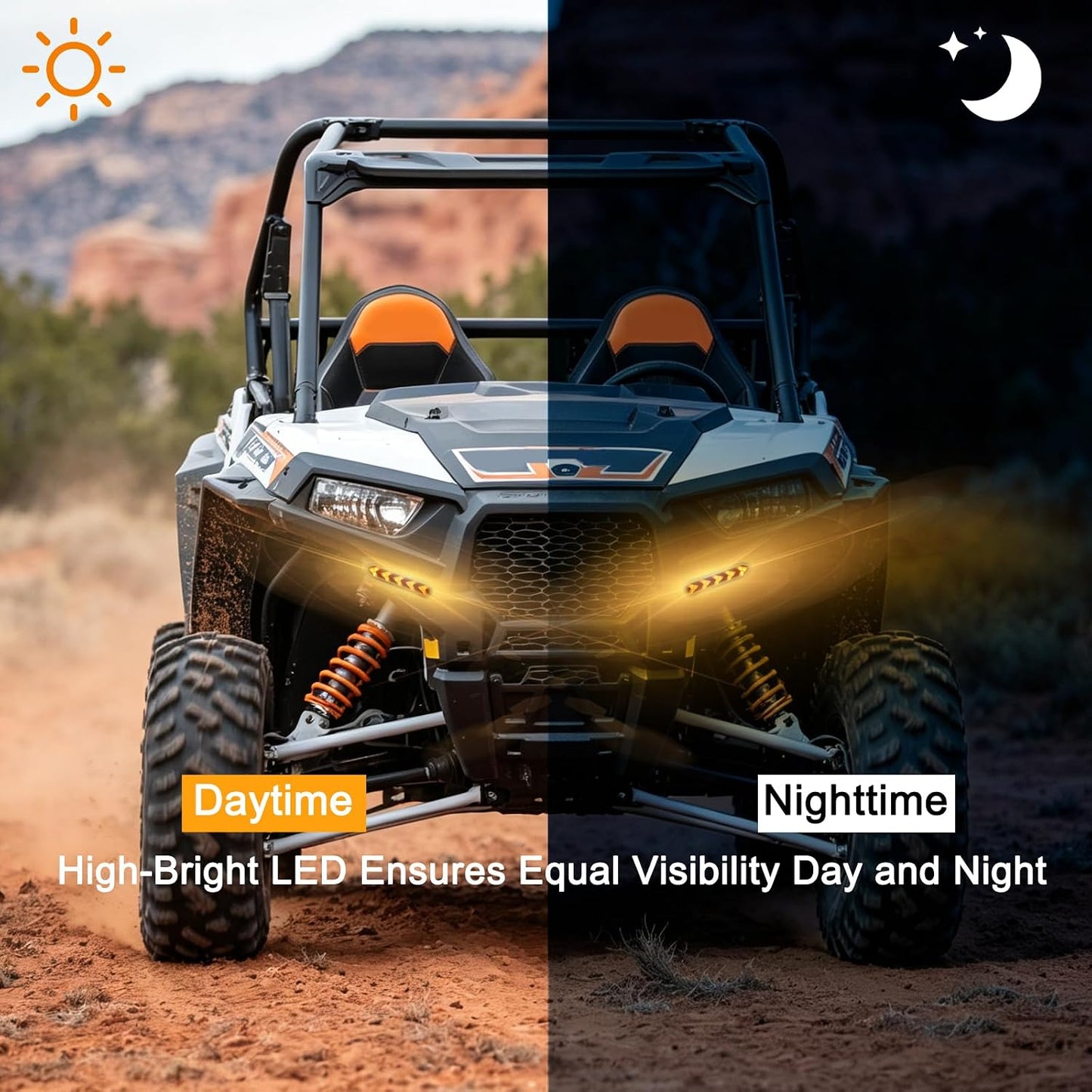 UTV Arrow Design Turn Signal Kit with Horn, Plug and Play, Rocker Switch